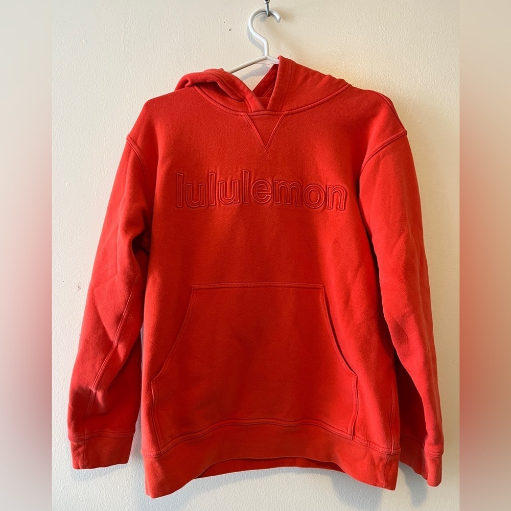 lululemon All Yours Hoodie Graphic Size Small Warm Coral Orange - Picture 3 of 8